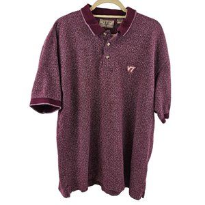 Vesi Shirt Mens XL Sportswear Polo Maroon Short Sleeve Athletic Activewear